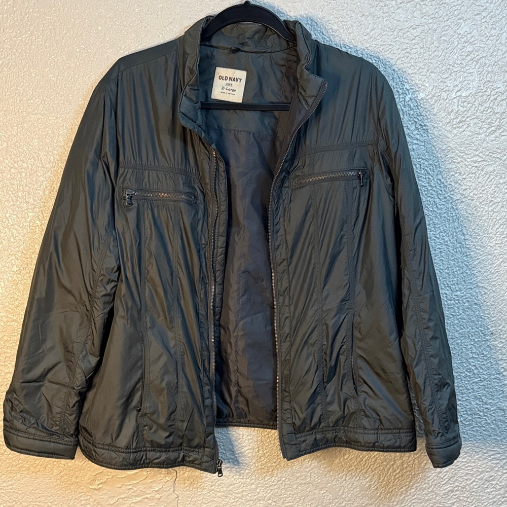 Old Navy Charcoal Windbreaker Jacket